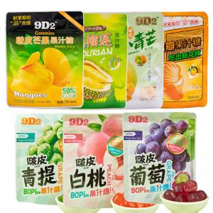 9D2 Internet celebrity peeled fruit jelly 68g 7 flavors