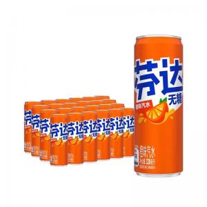 Fanta Sugar Free Soda Water 330ml Orange Flavor
