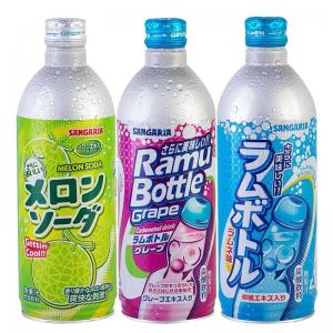 Japan Sangaria Soda Carbonated Drink 500ml 3 Flavors
