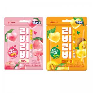 LOTTE South Korea imported cut heart-shaped fruit soft candy 73g 2 flavors