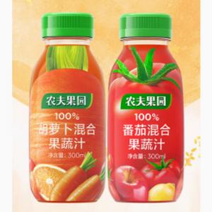 Nongfu Spring Nongfu Orchard 100% Mixed Fruit and Vegetable Juice Drink 300ml 3 Flavors