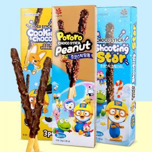 Pororo Korean Chocolate Bar Biscuits 54g 3 flavors