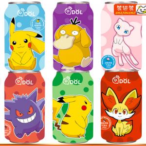 QDOL Pokémon Sparkling Water 330ml 6 Flavors