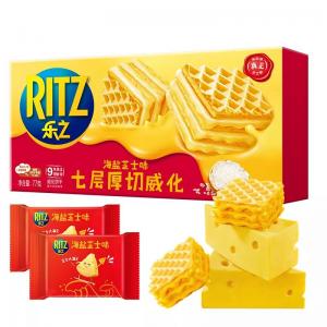 Ritz 7-layer wafer thick-cut sandwich biscuits 77g sea salt cheese flavor