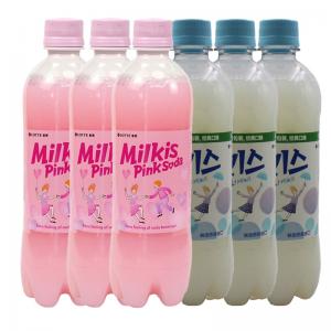 South Korea imported Lotte Wonderful Kiss Milk Carbonated Drink 500ml 2 Flavors