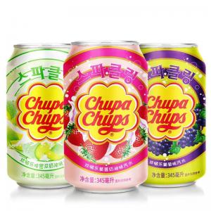 South Korea imported chupa chups fruity soda 345ml 3 flavors