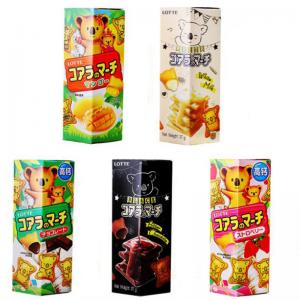 Thailand imported Lotte chocolate sandwich bear biscuits 37g 5 flavors