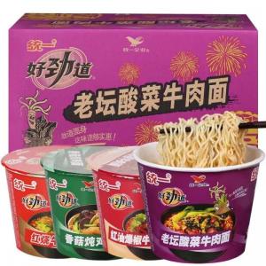 Uni-President Jindao Instant Noodles Bucket 4 Flavors